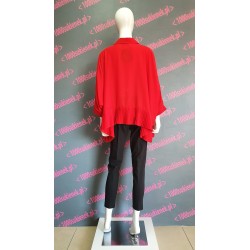 Bluzka LOLA oversize plisa czerwona