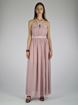 Sukienka TERRY grecka lawendowy róż szyfon długa