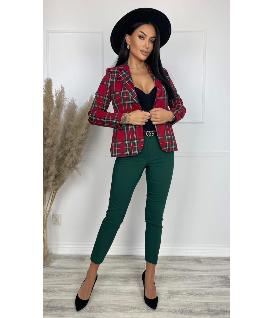 Żakiet She Czerwony Krata